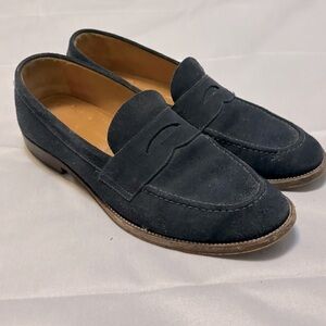 Barney’s New York Navy Blue Suede Loafers - Size 11